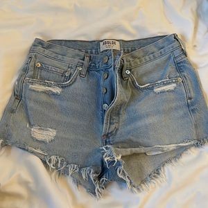 Light denim Agolde denim shorts